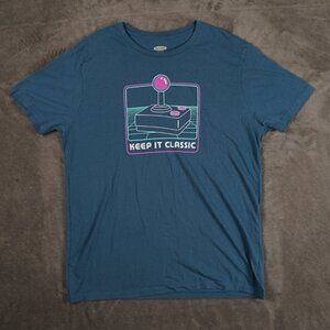 Old School Old Navy Atari Video Game Old Navy Blue Soft Wash Graphic Shirt Large